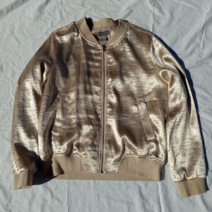Gold bomber jacket size M